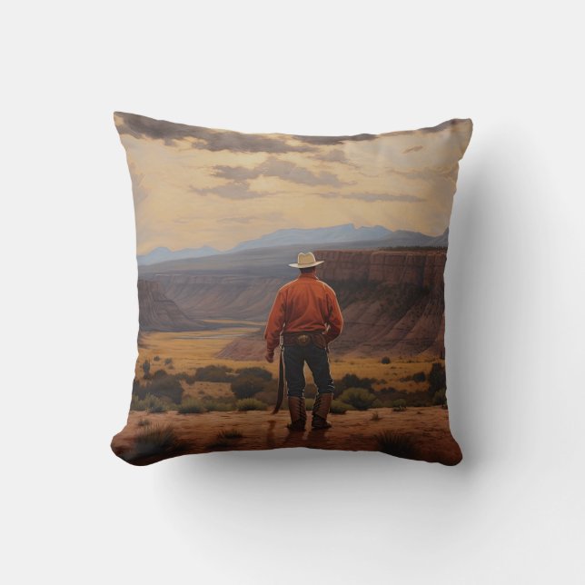 Cowboy Pillow Western Cushion Wild West Pillow Kussen (Voorkant)