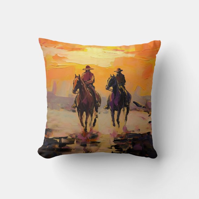 Cowboy Pillow Western Cushion Wild West Pillow Kussen (Voorkant)