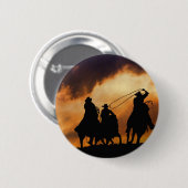 Cowboy Pin of Badge Ronde Button 5,7 Cm (Voorkant /achterkant)