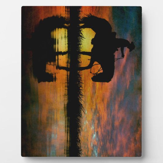 Cowboy Plaque Fotoplaat (Voorkant)