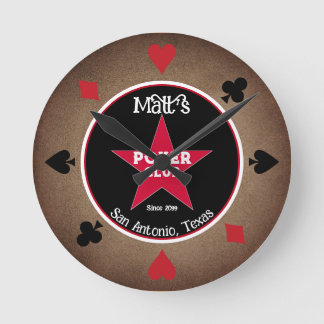 Cowboy Poker Club Wandklok