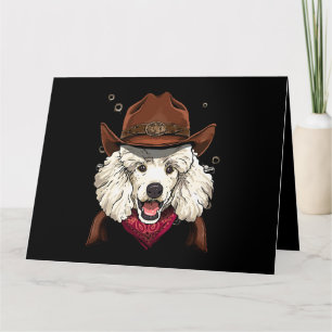 Cowboy Poodle Western Rodeo Cowboy Pet en Bandana Kaart