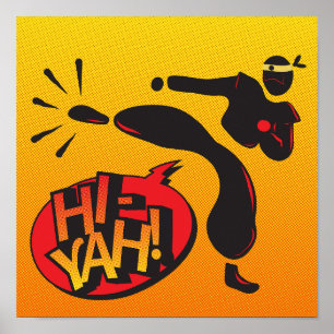 Cowboy pop art - primair poster