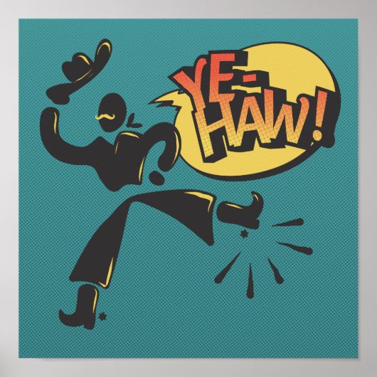 Cowboy pop art - retro poster (Voorkant)