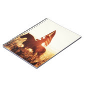 Cowboy Portret USA Vlag Thema. Notitieboek (Linkerzijde)