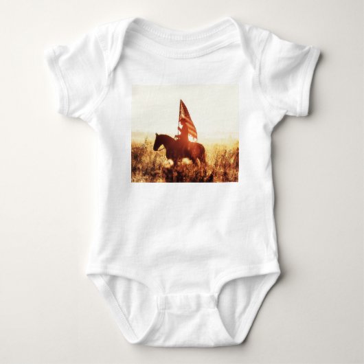 Cowboy Portret VS Vlag Thema. Romper (Voorkant)