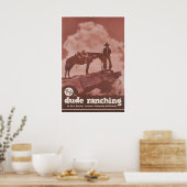 Cowboy Poster Ranch Kunst Westerse Huisprint (Keuken)