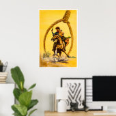 Cowboy Poster Western Outlaw Kunst Pistool Strijde (Thuiskantoor)