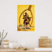 Cowboy Poster Western Outlaw Kunst Pistool Strijde (Keuken)