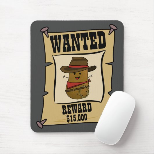 Cowboy Potato Gezocht Poster Muismat (Met muis)