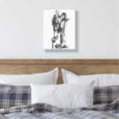 cowboy-potlood tekencanvas canvas afdruk (Insitu (Slaapkamer))