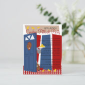 Cowboy Potluck Party Kaart (Staand voorkant)