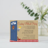 Cowboy Potluck Party Kaart (Staand voorkant)