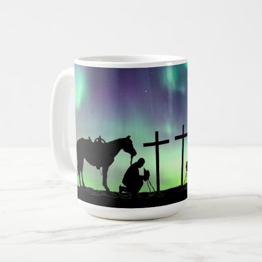 Cowboy Prayer Coffee Mok (Voorkant links)