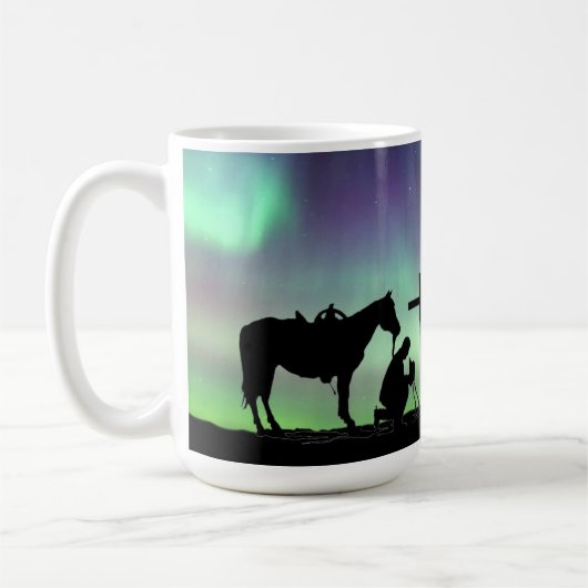 Cowboy Prayer Coffee Mok (Links)