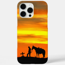 Cowboy Prayer Silhouette iPhone Case