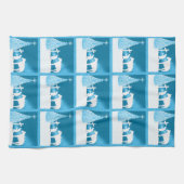 Cowboy Praying Snow Scene Western Kerstmis Theedoek (Horizontaal)