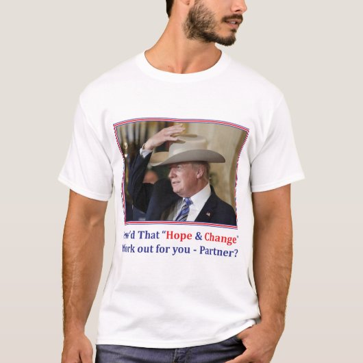 Cowboy President Trump T-shirt (Voorkant)