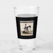Cowboy Pump Jack Rodeo Design, Western Olieveld Glas (Achterkant)