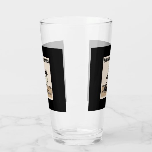 Cowboy Pump Jack Rodeo Design, Western Olieveld Glas (Links)