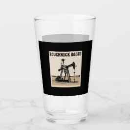Cowboy Pump Jack Rodeo Design, Western Olieveld Glas