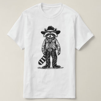 cowboy raccoon t-shirt