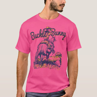 Cowboy Ranch Buckle Bunny Western Cowgirl T-shirt