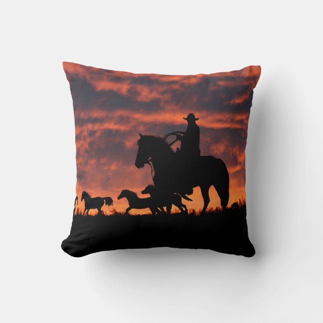 Cowboy Ranch Decor accent Pillow Kussen (Voorkant)