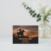 Cowboy Ranch Horse Tack Fencing Visitekaartje (Staand voorkant)