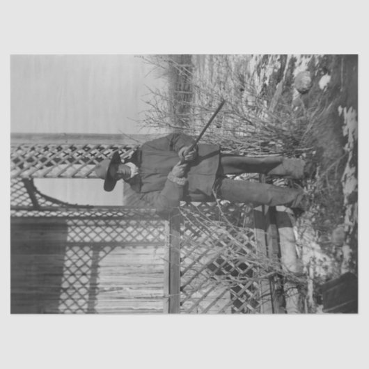 Cowboy Rancher of Canadees Outlaw van de Oude West Tissuepapier (Voorkant)