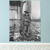 Cowboy Rancher of Canadese Outlaw van de Wilde Wes Canvas Afdruk (Insitu (Houten vloer))