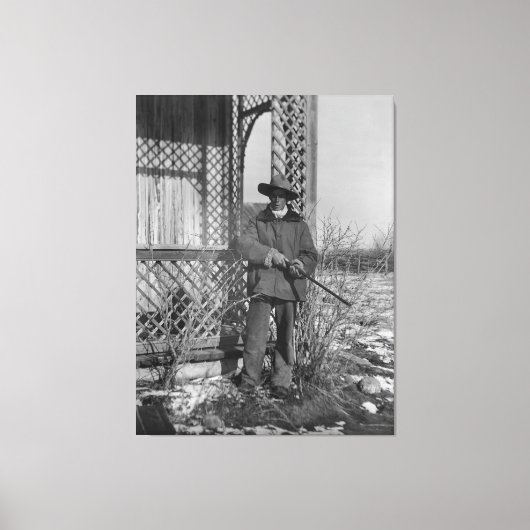 Cowboy Rancher of Canadese Outlaw van de Wilde Wes Canvas Afdruk (Voorkant)