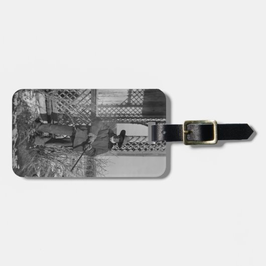 Cowboy Rancher of Canadese Outlaw van het Oude Wes Bagagelabel (Voorkant horizontaal)