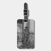 Cowboy Rancher of Canadese Outlaw van het Oude Wes Bagagelabel (Voorkant verticaal)