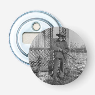 Cowboy Rancher of Canadese Outlaw van het Oude Wes Button Flesopener
