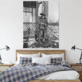 Cowboy Rancher of Canadese Outlaw van het Oude Wes Canvas Afdruk (Insitu (Slaapkamer))