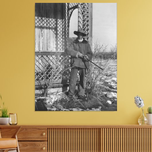 Cowboy Rancher of Canadese Outlaw van het Oude Wes Canvas Afdruk (Insitu (Woonkamer))