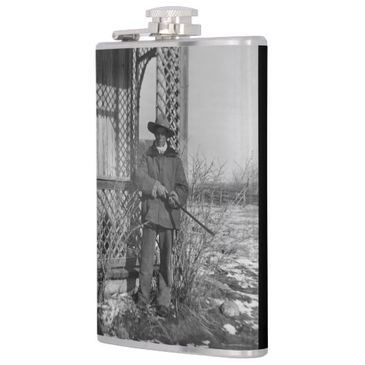 Cowboy Rancher of Canadese Outlaw van het Oude Wes Heupfles (Links)