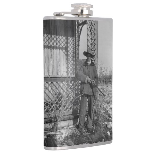 Cowboy Rancher of Canadese Outlaw van het Oude Wes Heupfles (Rechts)