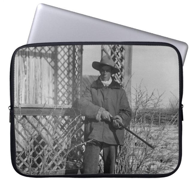 Cowboy Rancher of Canadese Outlaw van het Oude Wes Laptop Sleeve (Voorkant)