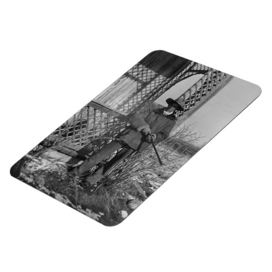 Cowboy Rancher of Canadese Outlaw van het Oude Wes Magneet (Linkerzijde)