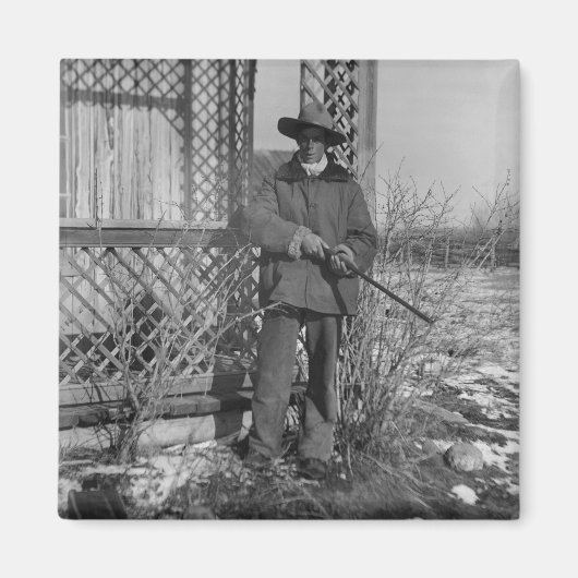 Cowboy Rancher of Canadese Outlaw van het Oude Wes Magneet (Voorkant)