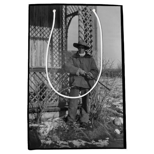 Cowboy Rancher of Canadese Outlaw van het Oude Wes Medium Cadeauzakje (Voorkant)