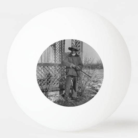 Cowboy Rancher of Canadese Outlaw van het Oude Wes Pingpongbal (Voorkant)