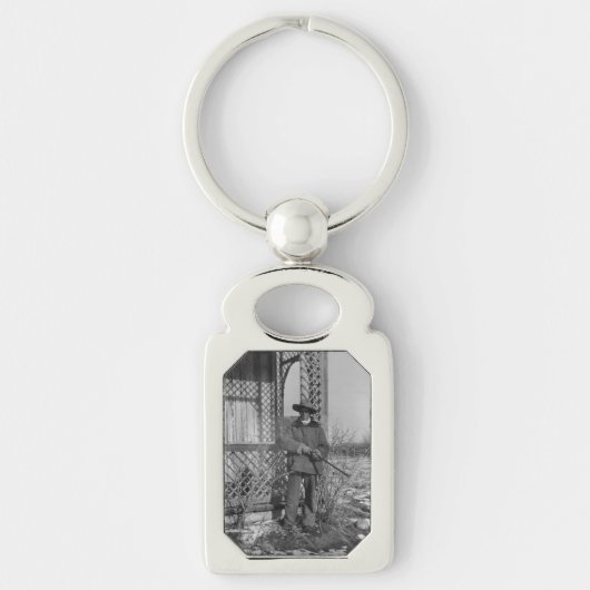 Cowboy Rancher of Canadese Outlaw van het Oude Wes Sleutelhanger (Voorkant)