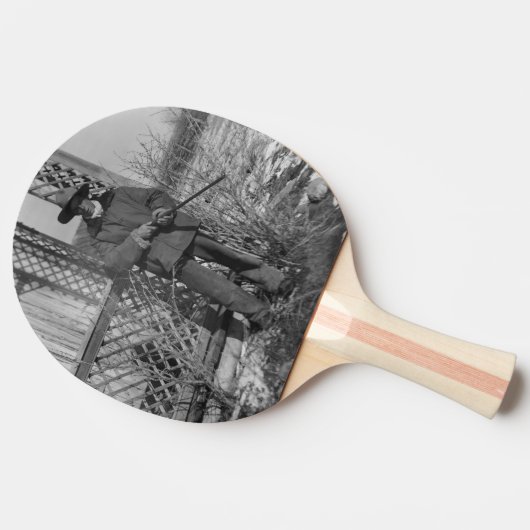 Cowboy Rancher of Canadese Outlaw van het Oude Wes Tafeltennisbatje (Zijkant)