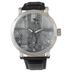 Cowboy Rancher van Canadees Old West Boerderij Horloge