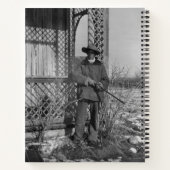 Cowboy Rancher van Canadees Old West Boerderij Notitieboek (Achterkant)