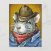Cowboy rat briefkaart (Voorkant)