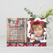 Cowboy Red Bandanna Western thema Verjaardag Kaart (Staand voorkant)